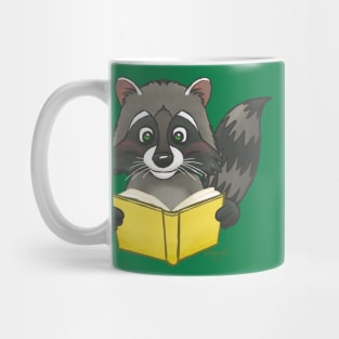 Raccoon Reading a Book! Mug